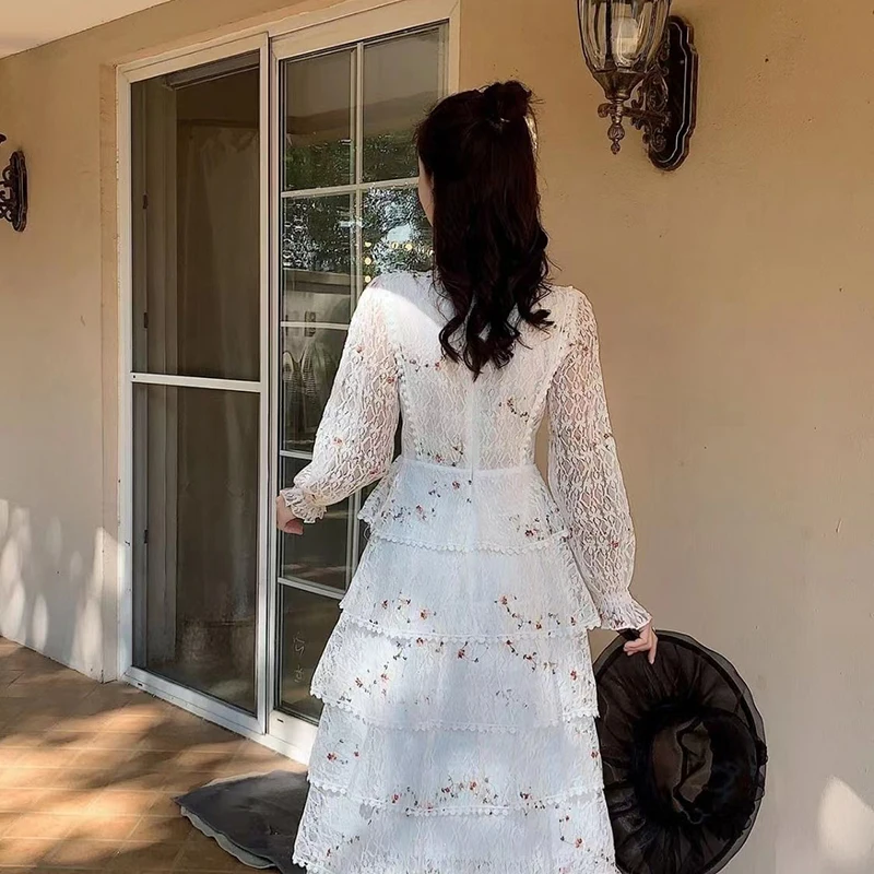 Французское темпераментное милое кружевное цветочное элегантное модное ажурное