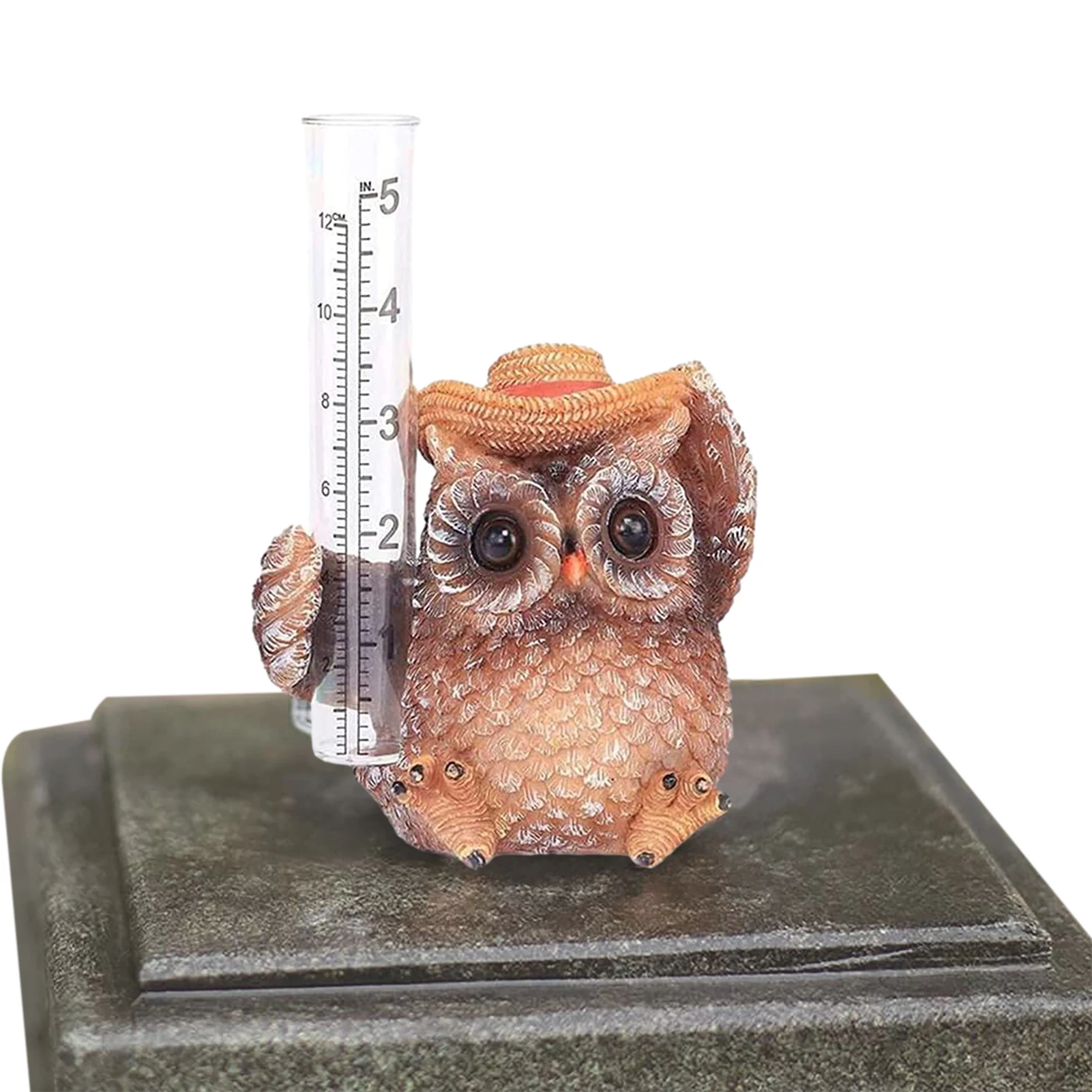 

Резиновый манометр для улицы, сова, дождемер, дождемер, украшения для Ловца дождя, сада, двора, палубы, на открытом воздухе, статуи, украшения