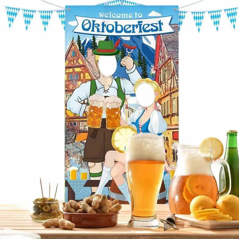 

Oktoberfest Party Decorations Photo Prop Giant Fabric Photo Booth Background Funny Oktoberfest Games Supplies For Beer Festival