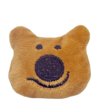 10pcslot cartoon plush bear patches diy cotton filled black nose bear plush decoration accessories headwear clothing material