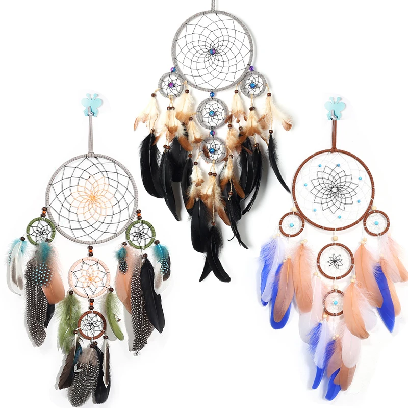 Настенное украшение Ловец снов с пятью кольцами |