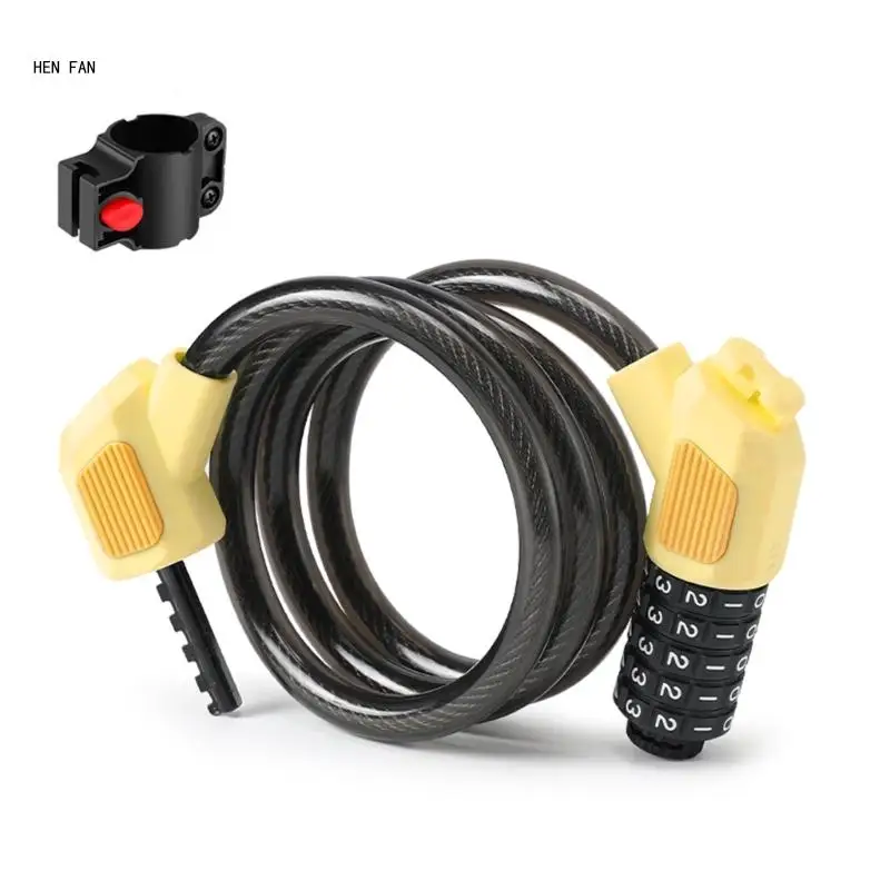 Сверхмощный противоугонный 5-значный сбрасываемый кодовый замок для велосипеда