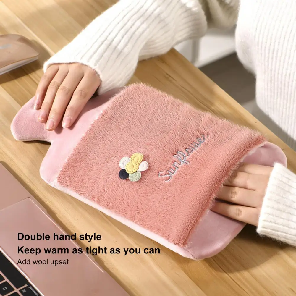 

Multi Style 2L Hot Water Bag Good Heat Retention Can Be Reused Soft Touch Anti-scalding Water-filling Hand Warmer Bag for Home