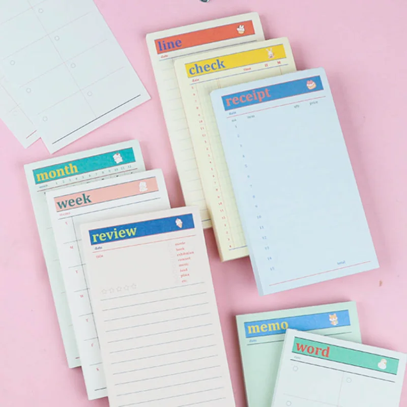 

Creative Multifunctional Memo Daily Weekly Monthly Plan Office Agenda Message Memo To do List School Office Stationery