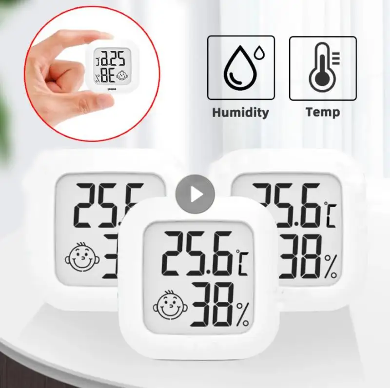 

Mini Indoor Thermometer Digital LCD Temperature Sensor Humidity Room Hygrometer Meter Gauge Environmental Weather Station Tool