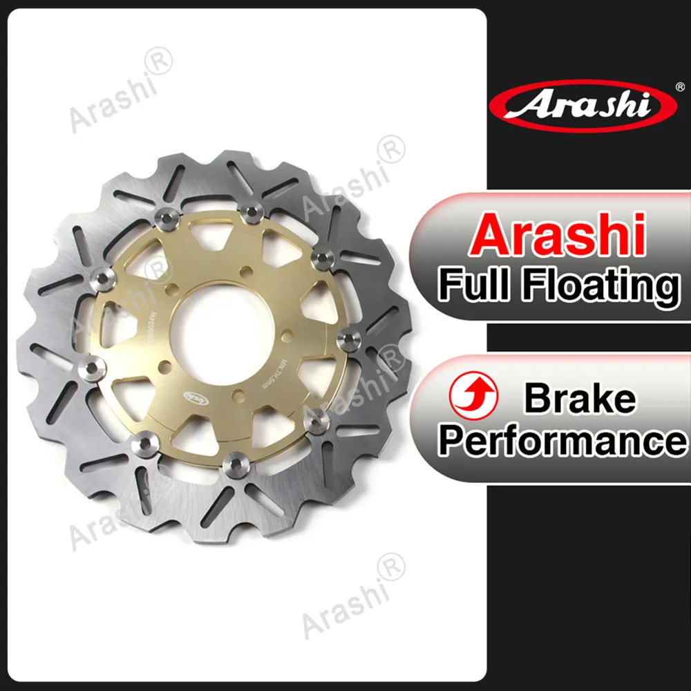 

Arashi 1PCS 300mm Motorcycle CNC Floating Front Brake Disk Disc Rotors For KAWASAKI NINJA ZX6RR ZX-6R ZX6R ZX636 ER6F ER6N ER-6N