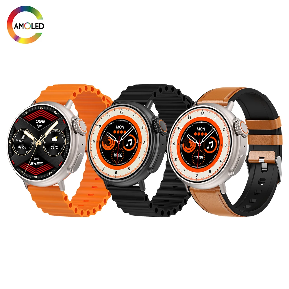 

2023 MT30 Ultra Pro Series 8 Smart Watch AMOLED Screen NFC Sport GPS Track Fitness Watch Wireless Charging Waterproof 45mm Strap
