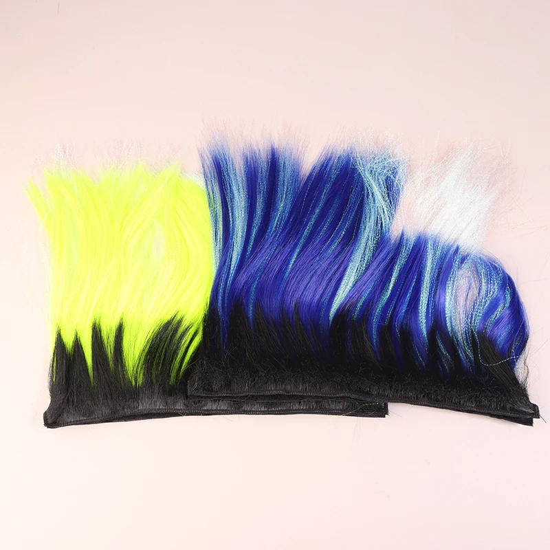 Панк мотоциклетный шлем парики личность ирокез парик наклейки украшения патчи