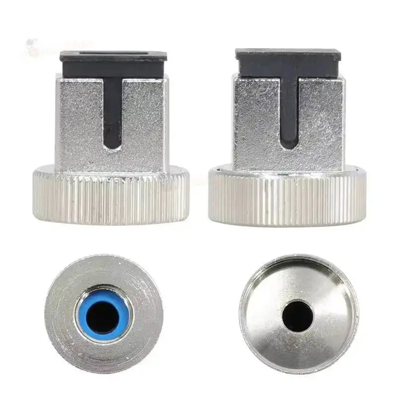 Фото Адаптер-переходник для оптического измерителя мощности M16/M8 SC/ST/FC, красный, с металлическим колпачком, фланцевый соединитель №3