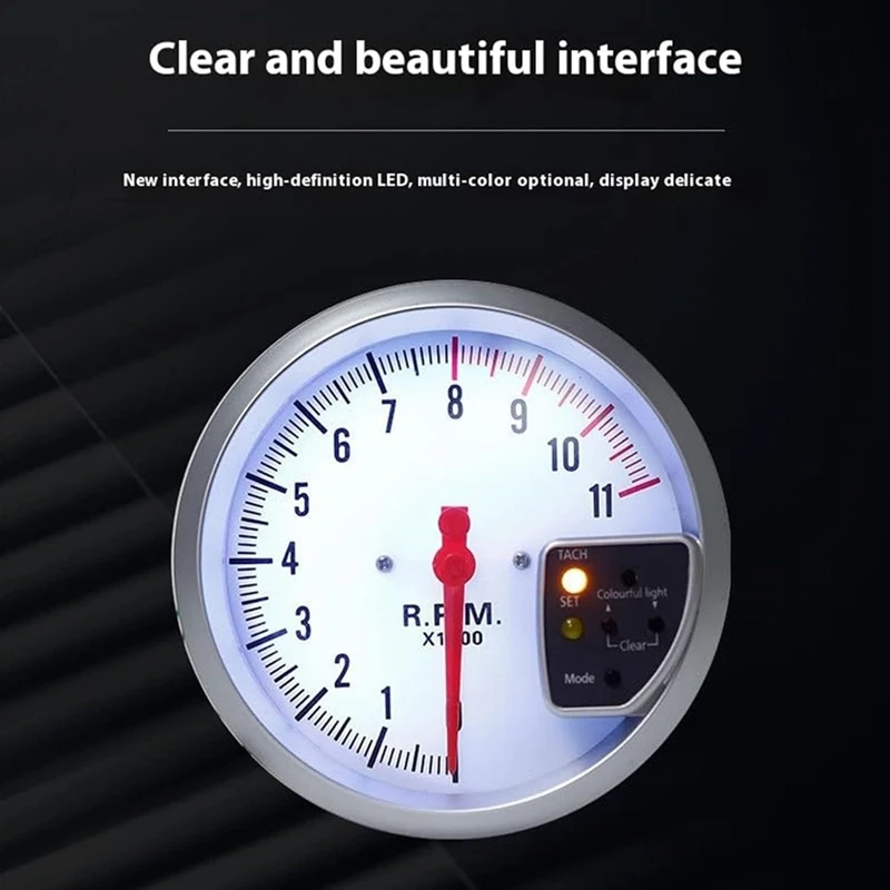 5-дюймовый автомобильный тахометр об/мин 11000 К 7 цветов 12 В модифицированный