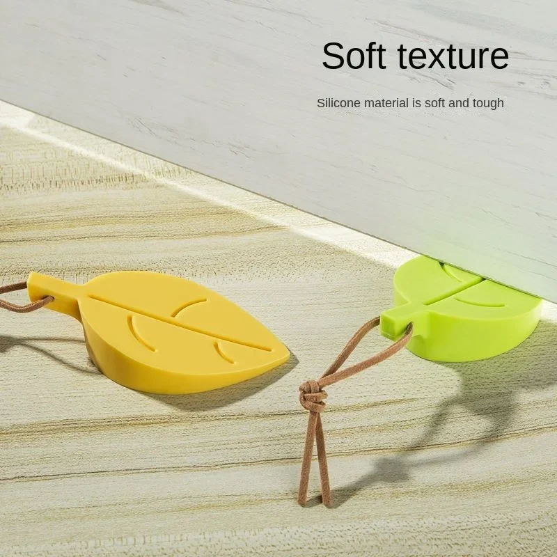 1 шт. милый мультяшный стиль листьев дверной стопор силиконовый безопасный для