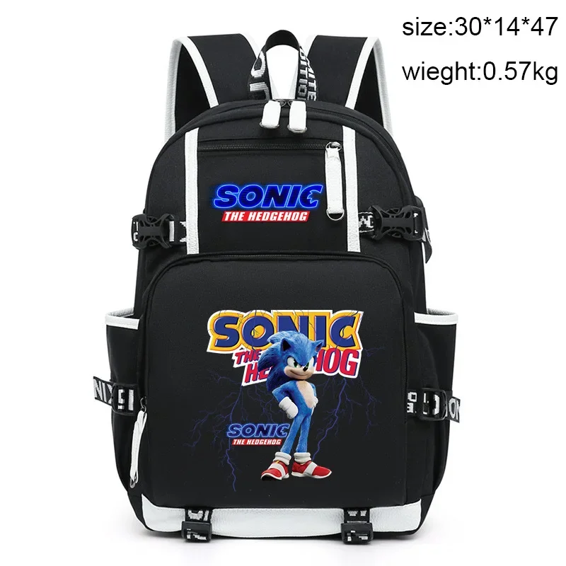 

Anime Sonic Schoolbag Middle School Student Lightweight Student Boy Girl Backpack Birthday Gift Anime Cartoon School Bag Mochila