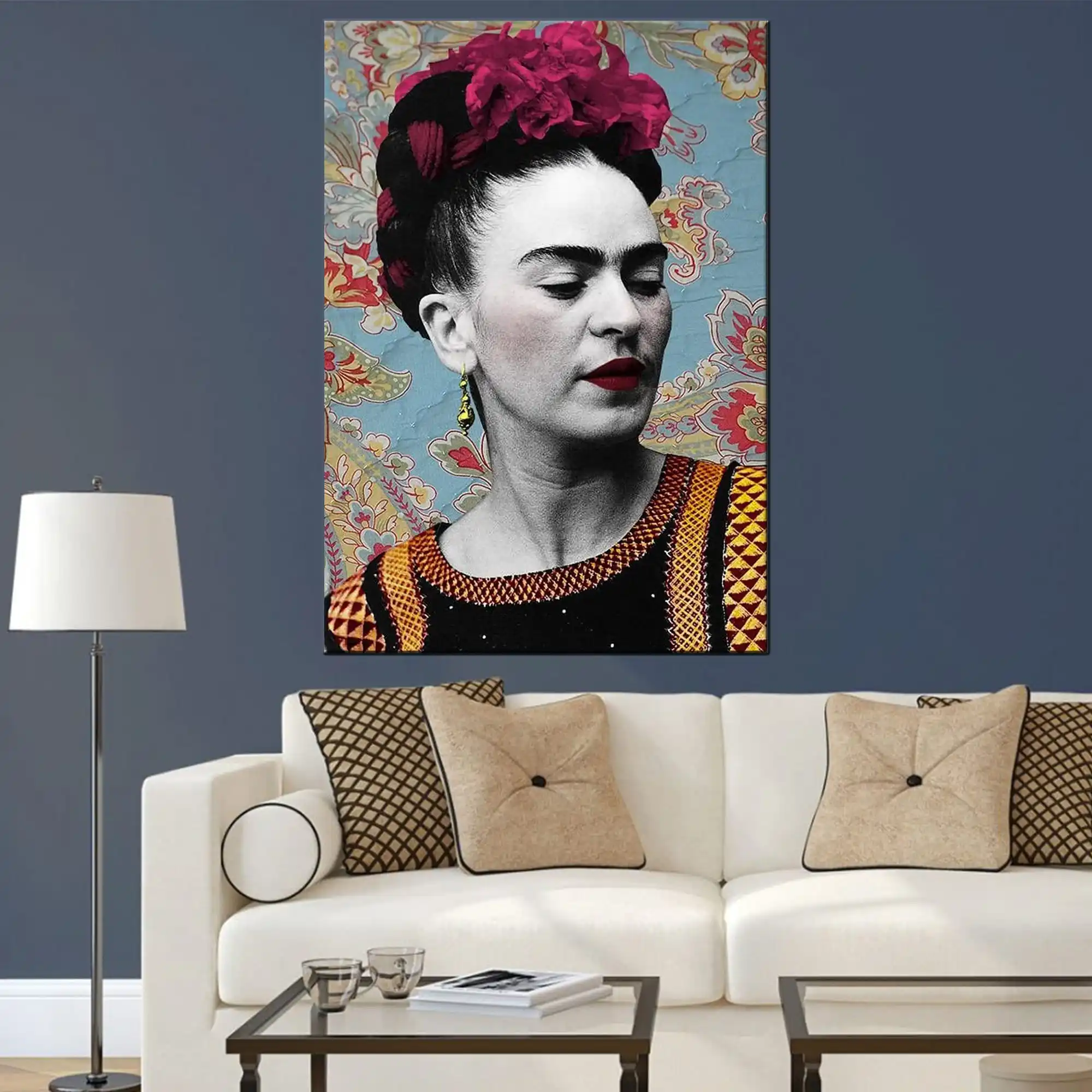 

Frida Kahlo Poster Maxico Painter Canvas Print Wall Pictures Flowers and Plants Art Painting for Bedroom Living Room Home Decor