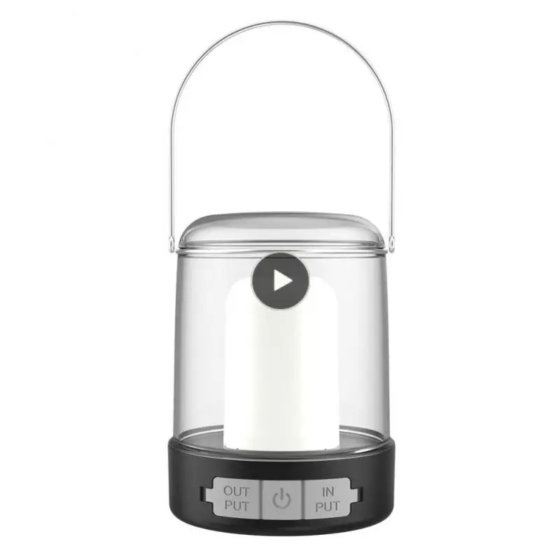 

Ambience Lamp Tent Lantern Usb-c Charging 1500mah Flame Lamp Portable Three Color Lights Outdoor Lamp Camping Light