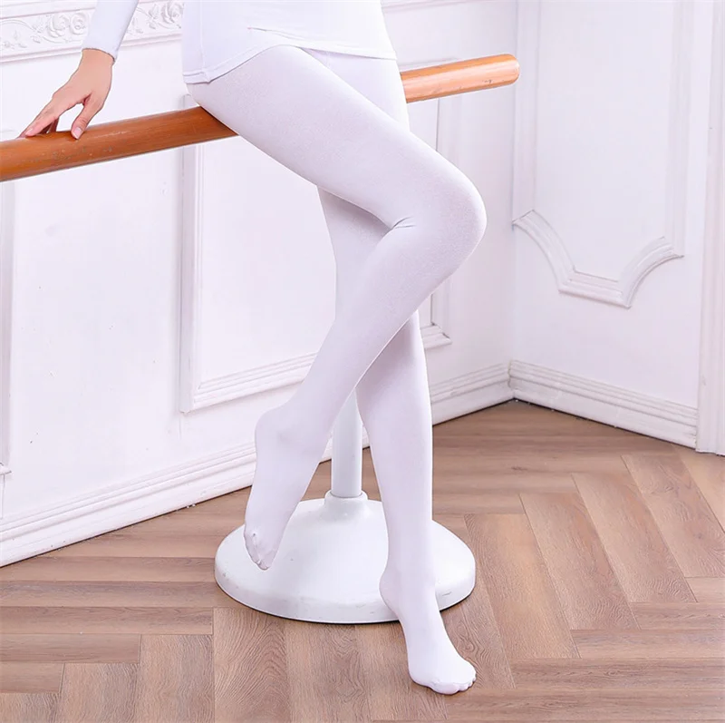 

New Medium Thick Spring and Summer Thin Children's Dance Socks Elastic Waist Plain Color Ballet Dancing Socks
