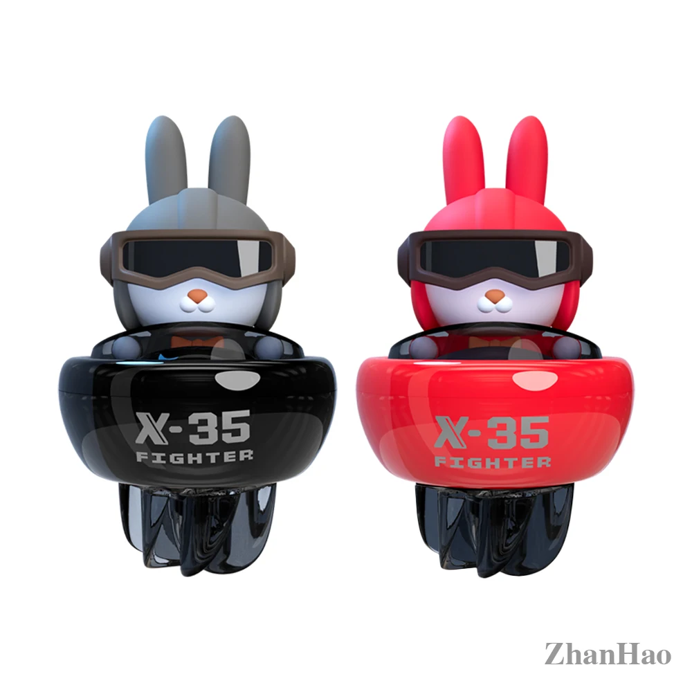 

X-35 Rabbit Car Air Freshener Pilot Car Interior Accessories Supplies Propeller Rotating Air Outlet Flavoring Perfume Diffuser