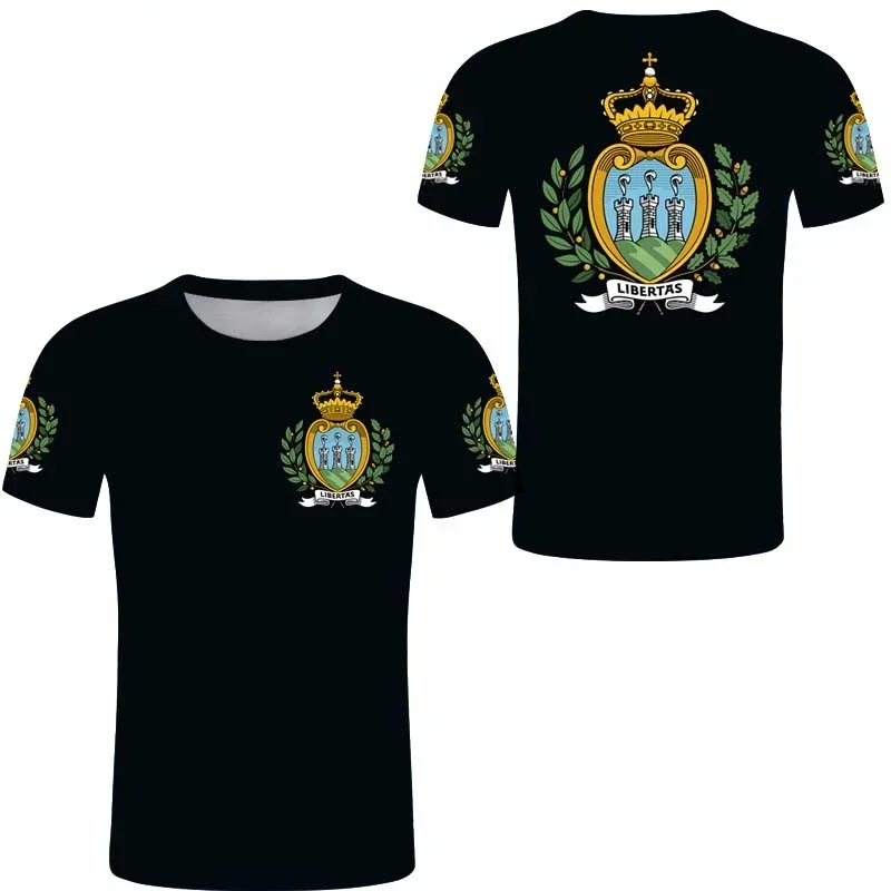 Мужская Футболка С 3D Принтом San Marino Свободная Посадка Повседневная Семейная