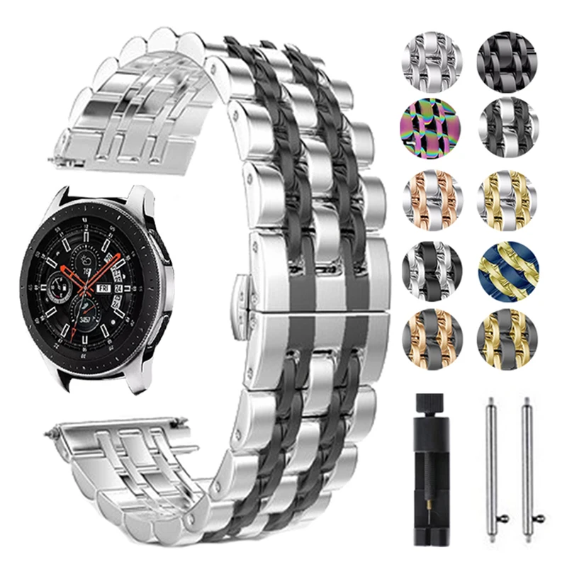 

Stainless Steel Strap for Samsung Galaxy Watch Active 2 44mm 40mm Band Bracelet Gear Sport/S2 S3 42mm 46mm Wristbands 20mm 22mm