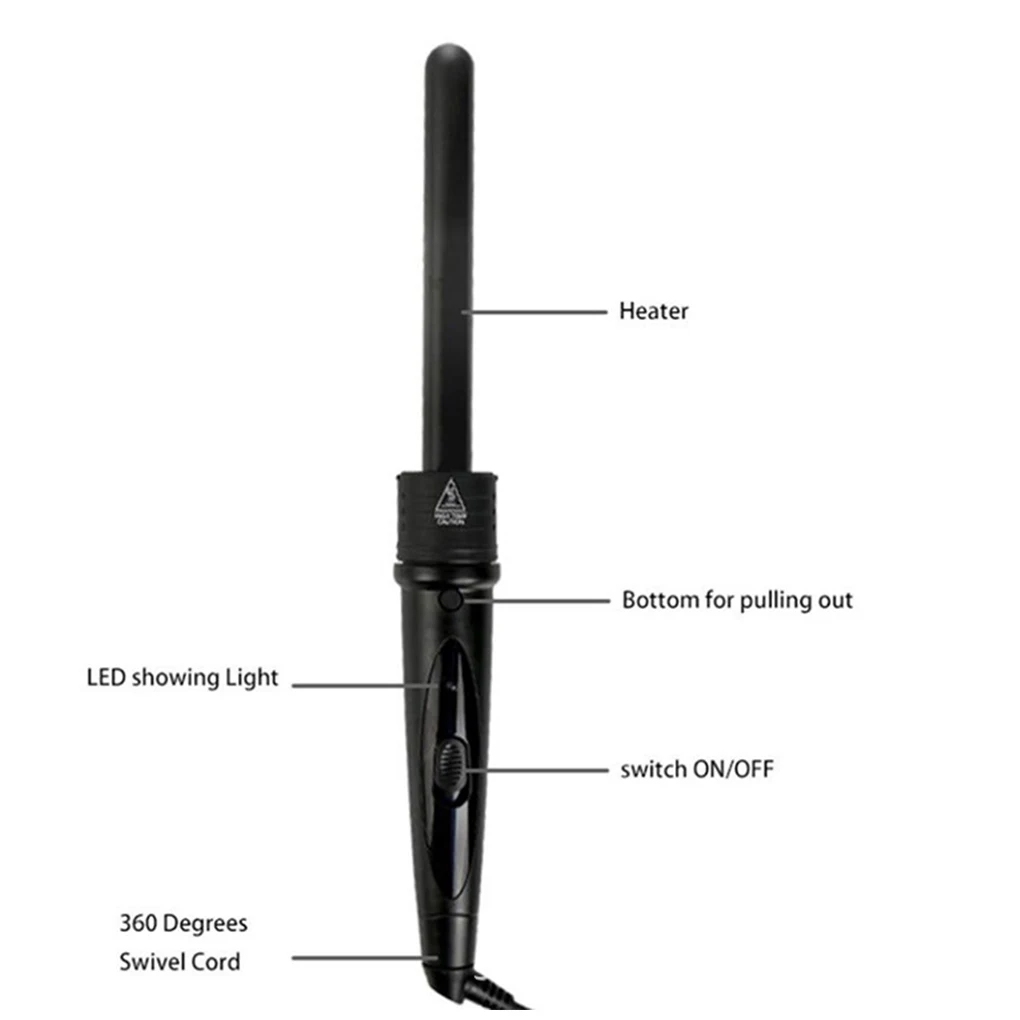 

Щипцы для завивки волос с нагревом и самоблокировкой, регулируемые на 360 градусов