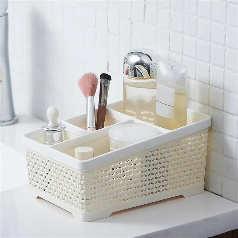 

Vine Weaving Makeup Organizer Skin Care Products Lipstick Desktop Storage Box Living Room Multifunctional Creative Boxes
