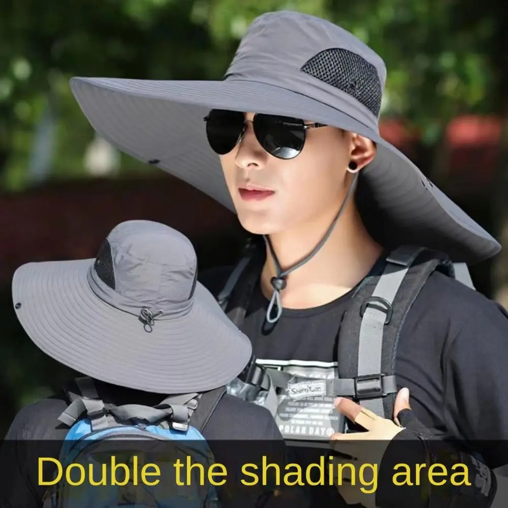 

15 cm large brim Bucket Hat Boonie Hunting Outdoor Wide Brim Camo Sun Men Cap Military Waterproof Fishing Cap Foldable Sun Visor