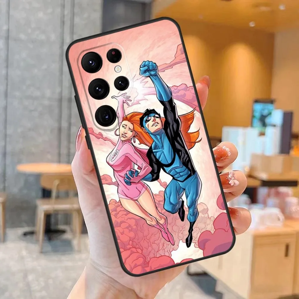Чехол для телефона Cartoon I-Invincible-S SamsungS24 S23 S22 S21 S20 Ultra Pro S10 S30Plus S9 20lite Black Cover