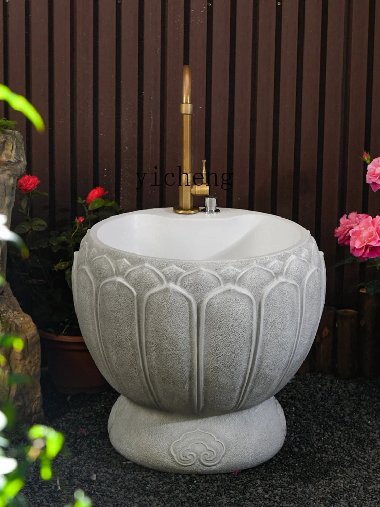 Швабра для двора бассейна раковина в китайском стиле художественная уличная