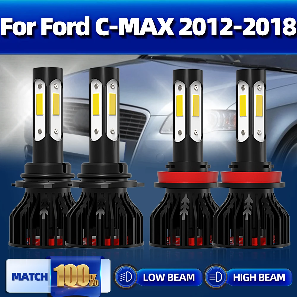 

LED Headlight Bulbs 240W 40000LM Car Light 12V 6000K Auto Headlamp Bulbs For Ford C-MAX 2012 2013 2014 2015 2016 2017 2018