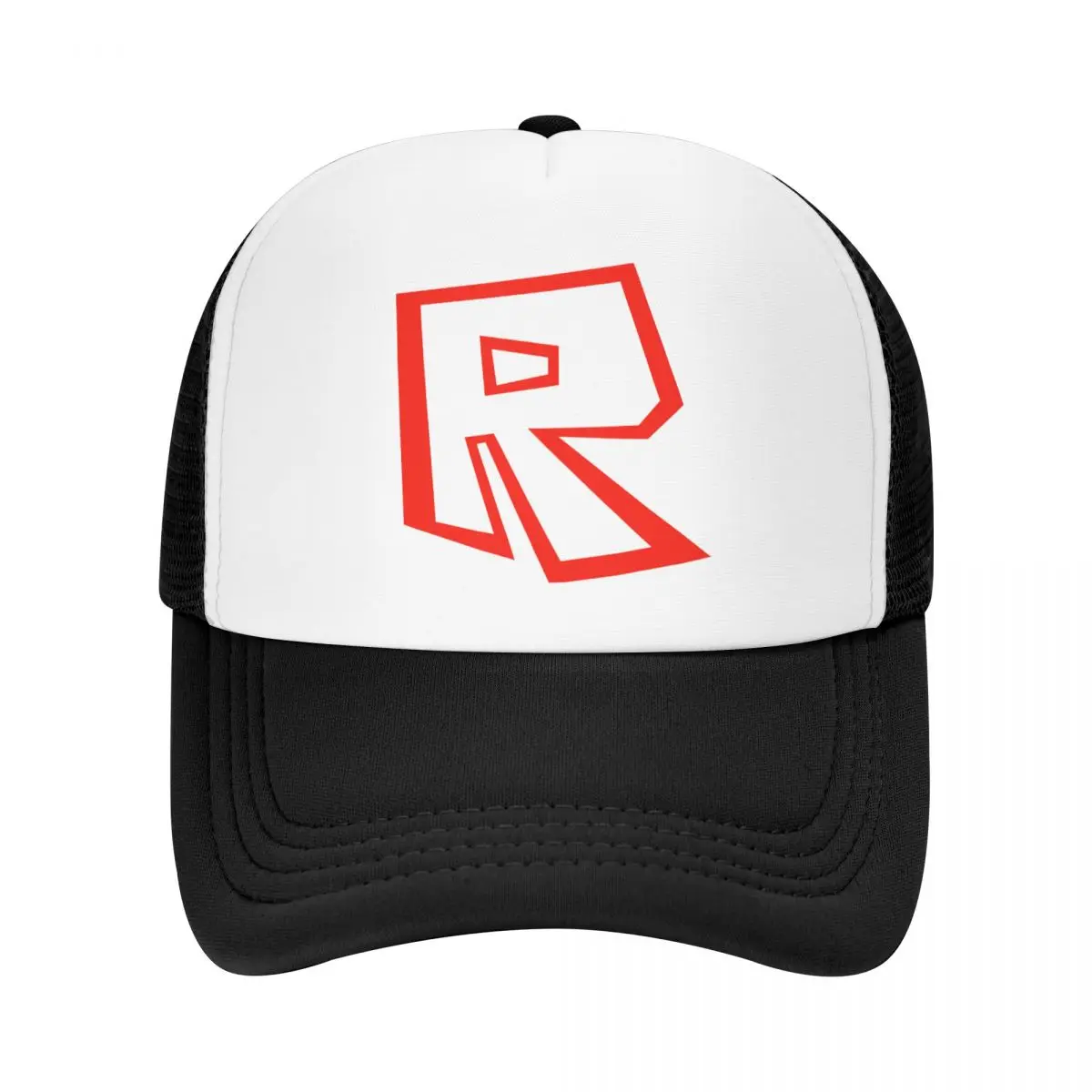 

Модная бейсболка с логотипом робота R для женщин и мужчин, дышащая мультяшная Кепка-тракер с героями Аниме и игры, уличные Снэпбэк кепки, летние кепки