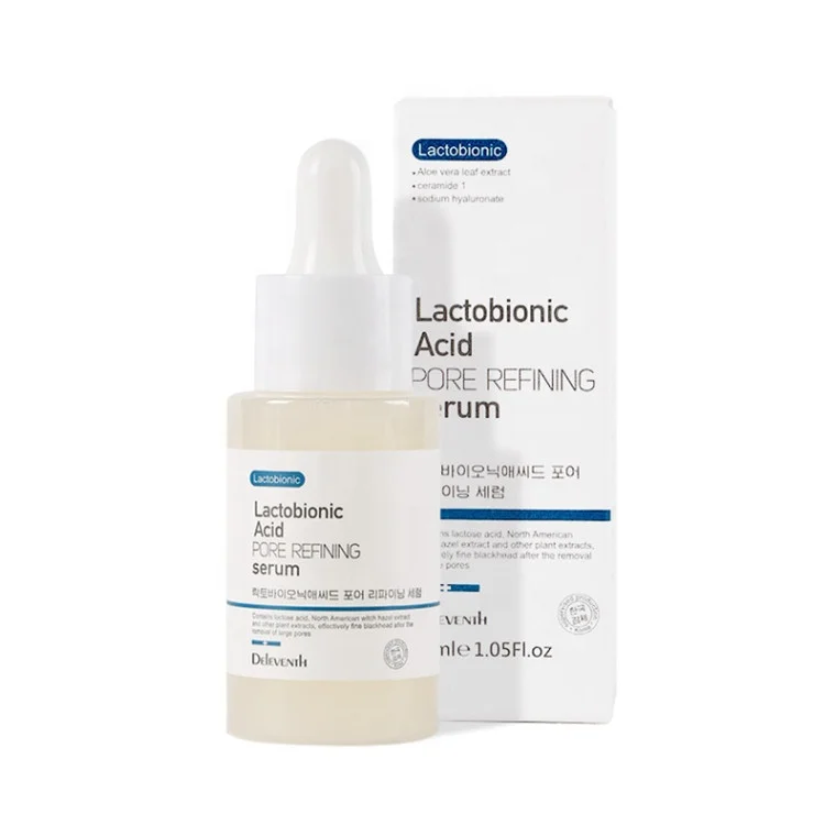 

Lactobionic Acid Pore Shrink Face Serum Hyaluronic Acid Moisturizing Nourishing Essence Firming Brighten Beauty Korean Skin Care