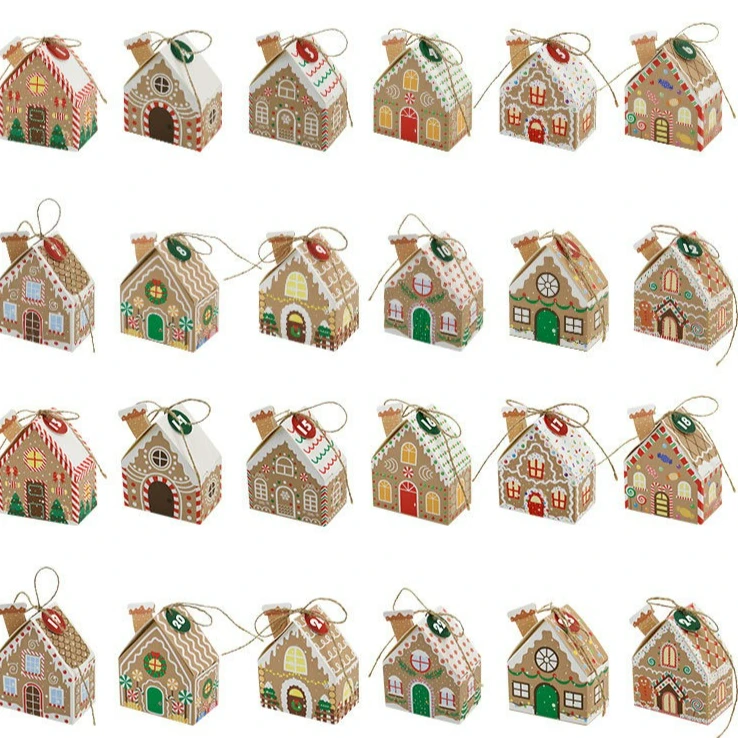 Рождественские подарочные коробки картонные набор из 10 штук