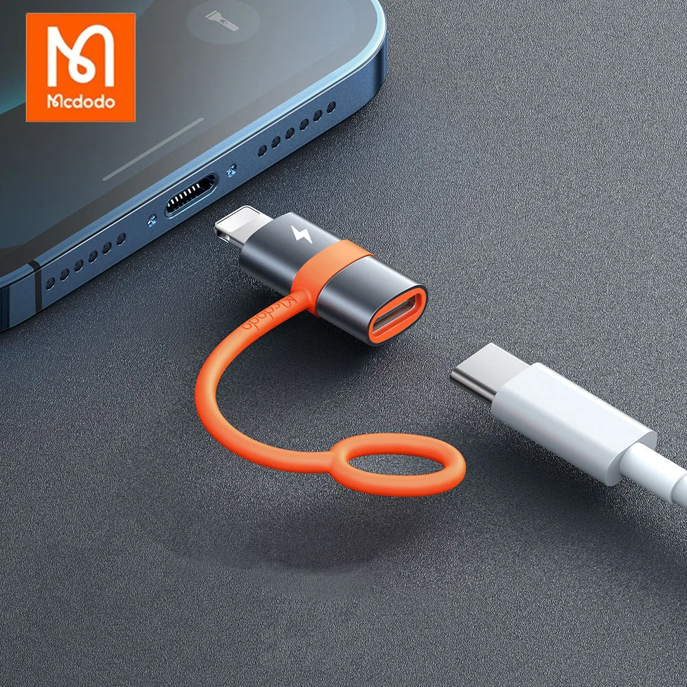 Адаптер Mcdodo 3A OTG USB Type-c на Lightning PD для быстрой зарядки iPhone 13 12 11 Pro Max Xs Xr ipad 7 8 Plus