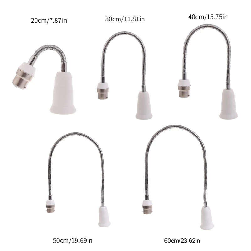 Адаптер держателя удлинителя от B22 до E27 Регулируемый на 360 градусов удлинитель