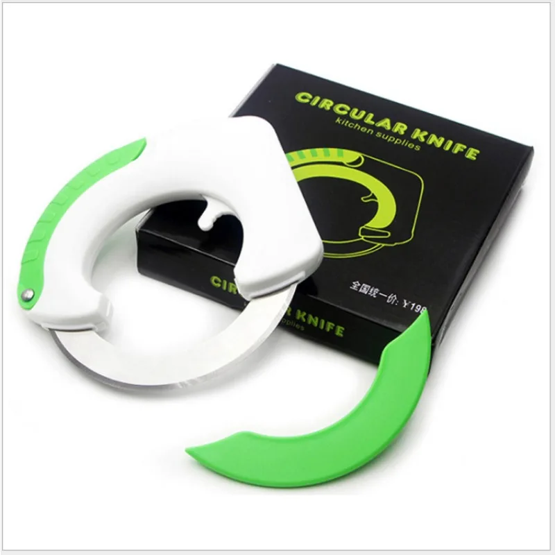 

Круглый нож с защитным покрытием, измельчитель для овощей, долговечный нож для домашнего подарка, кухонные аксессуары, слайсер для овощей