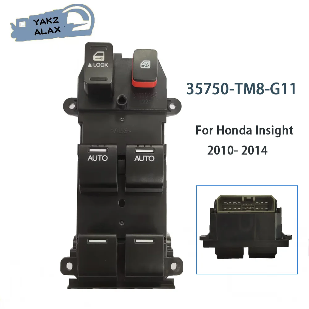 

35750-TM8-G11 для Honda Insight 2010 2011 2012 2013 2014, передний левый переключатель управления стеклоподъемником со стороны водителя, кнопка подъема стекла