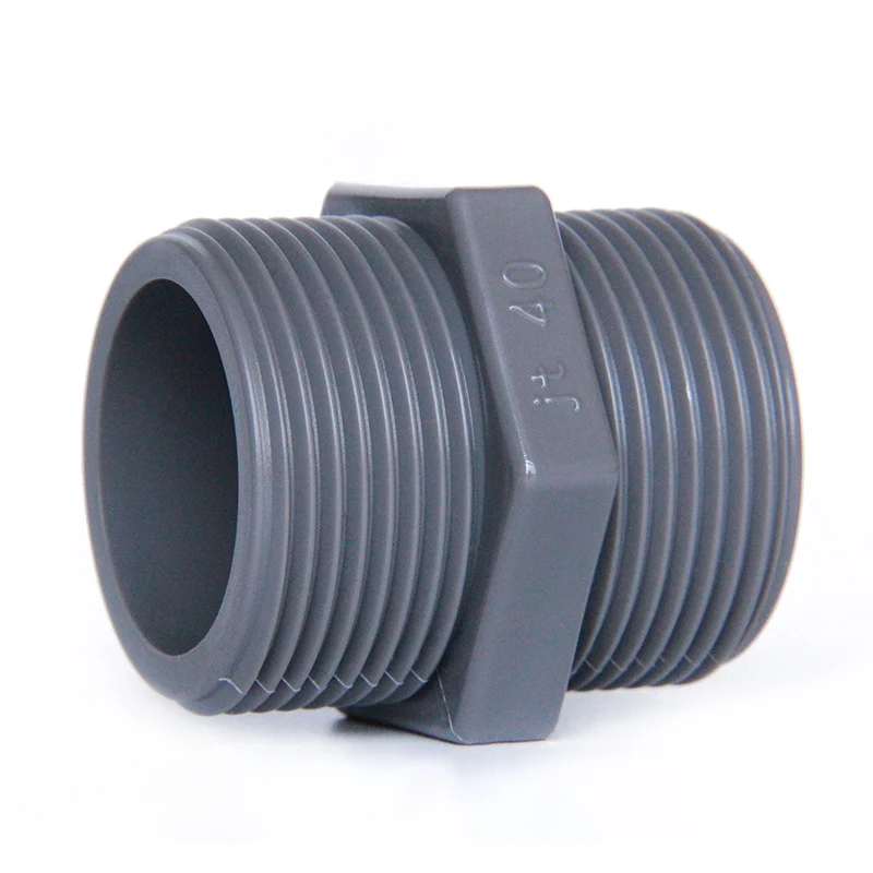 Прямой фитинг для труб 1/2 дюйма 3/4 1 дюйм 1-1/4 1-1/2 2 BSP двойная наружная резьба