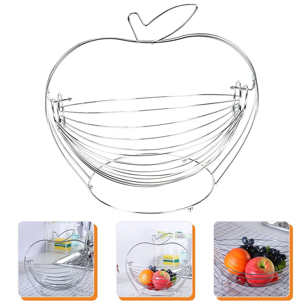 

Basket Fruit Storage Bowl Stand Wire Basketscounter Vegetable Bread Metal Kitchen Modern Vegetables Snack Iron