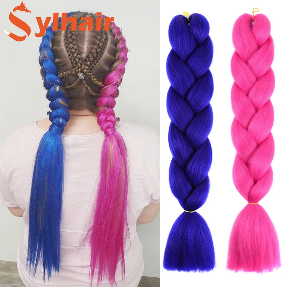 

24 Inches Synthetic Jumbo False Braid Pre Stretched Afro Wholesale Pre Stretched Yaki Kanekalon Ombre New Color Crochet Braiding