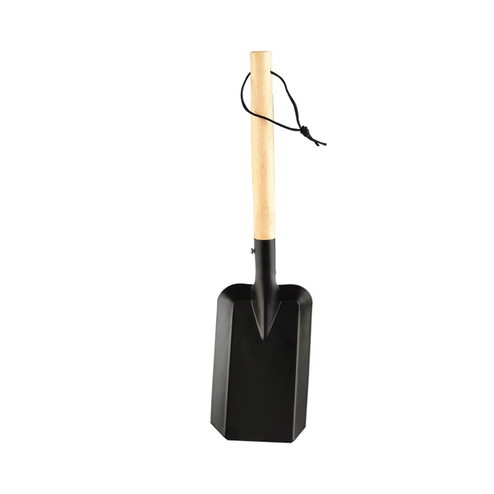 

Ash Scoop Garden Fireplace Stove Hand Planting Tool Gardening Coal Trowelcharcoal Wooden Fire Wood Handle Metal Spade Outdoor