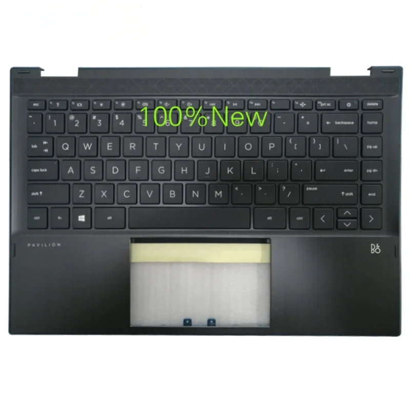 (Голубой край) Новинка для HP 14-DW 14T-DW Подставка рук верхняя искусственная кожа с