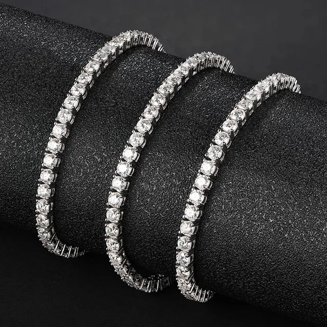 Moissanite Bracelet -Sparkling Full Diamond 925 Sterling Silver 3
