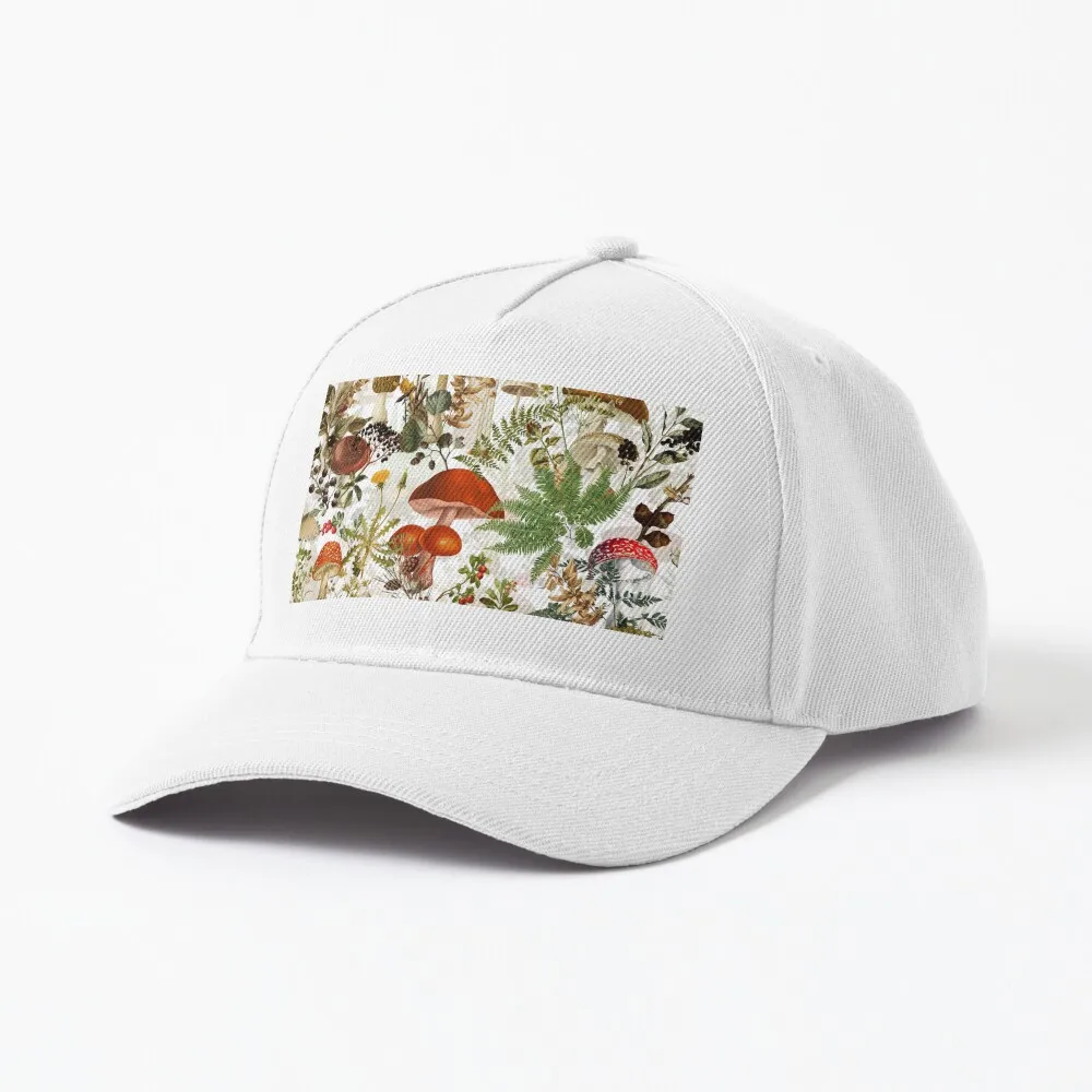 

Винтажный лес грибов, ботанический узор-белая шапочка, разработанная и продаваемая топ-продавцом UtArt