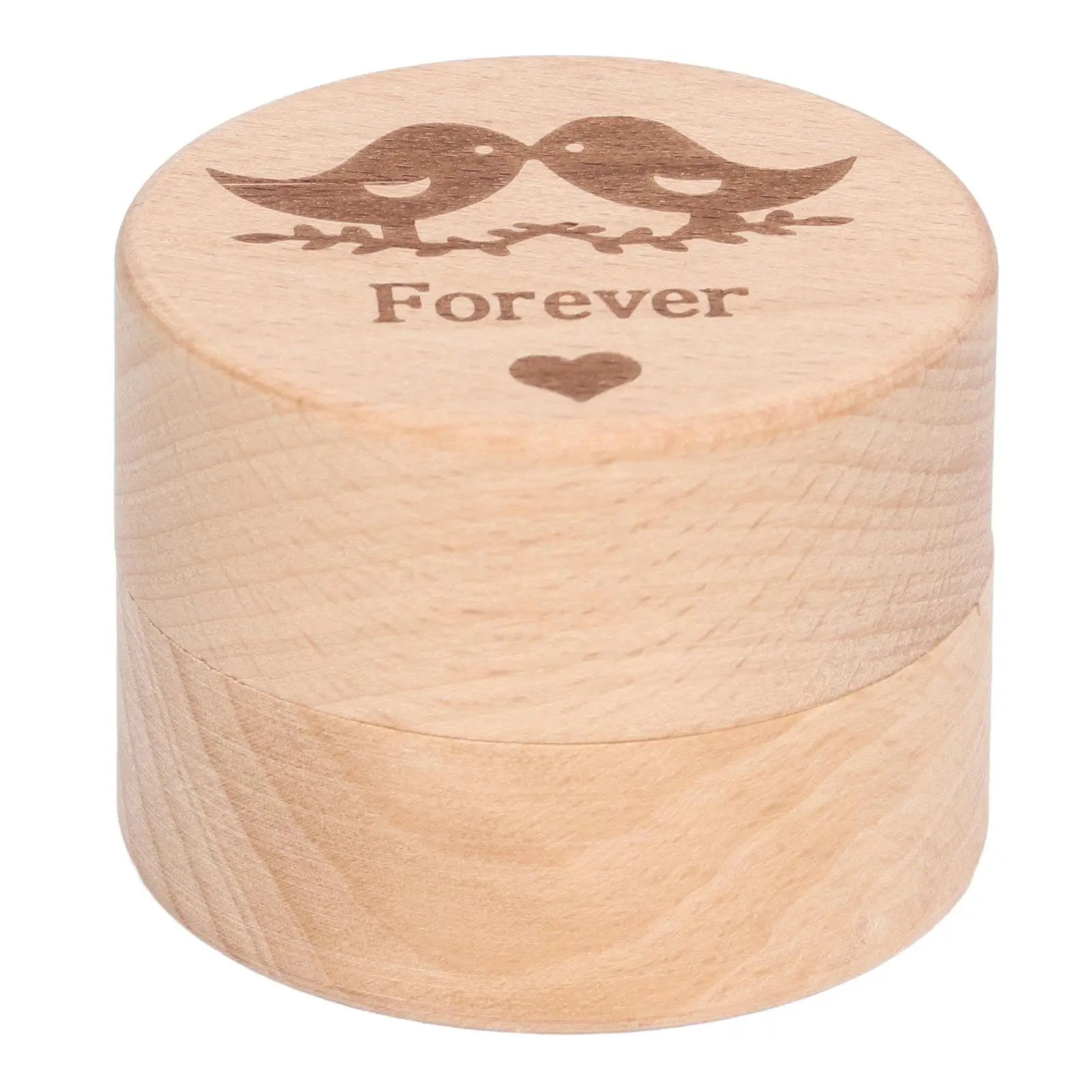 Небольшая круглая античная деревянная коробка для помолвки жены портативный