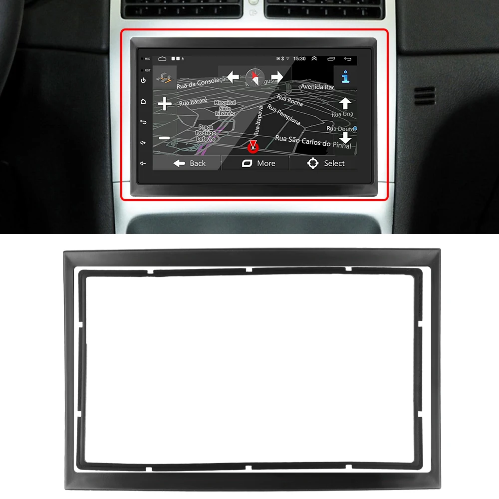 Peugeot 307 2 Din Крышка Аудиосистемы Приборной Панели Монтажный Комплект Аксессуары