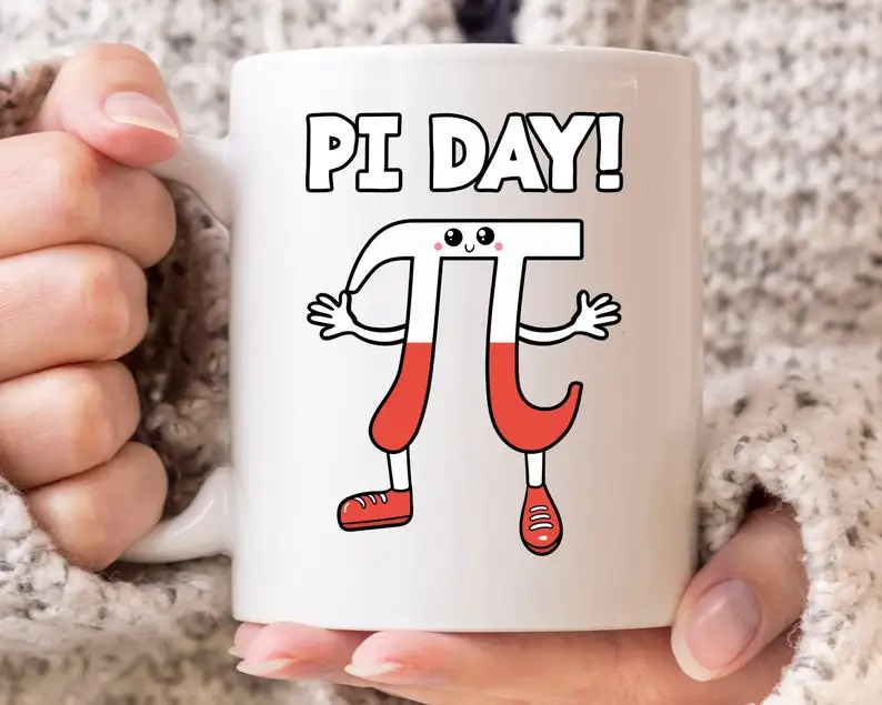 

Pi Day Mug, Funny Funny Pi Day Coffee Cup For Mathematics Teacher Student, Cute Mathematician Gift Idea For Math Geeks Nerds Lov