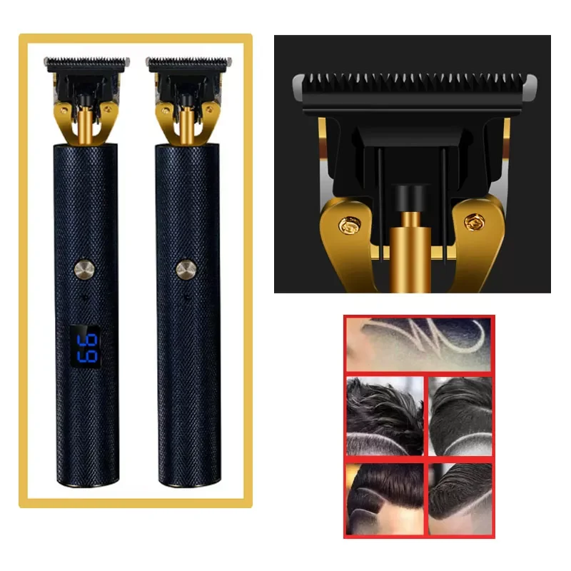 

NEW2023 Pro Eletric Hair Clipper For Men Beard Haircut Machine 2020 Cordless Zero Gapped Trimmer Hair Clipper Barber With LED S