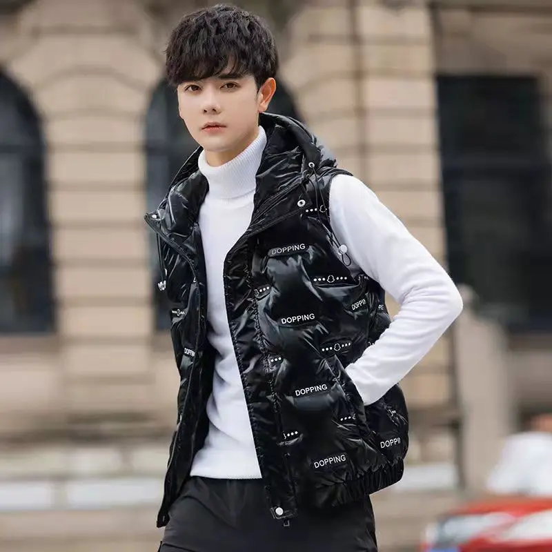 Meilly Gecko 2022 Male Autumn And Winter The New Wear Out 4XL Glossy Waistcoat Handsome Coat Trendy Brand  Down Jacket Vest
