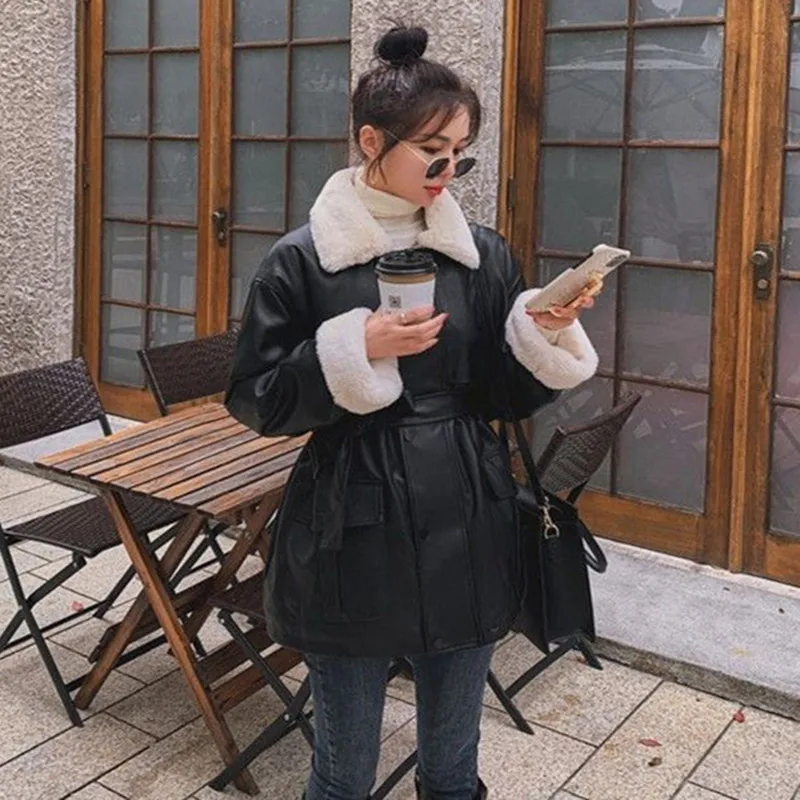 Motorcycle Coats Leather Jacket Women Vintage Leather Jacket Women Jackets for Women 2022 Women Leather Jacket Korean Long Coat