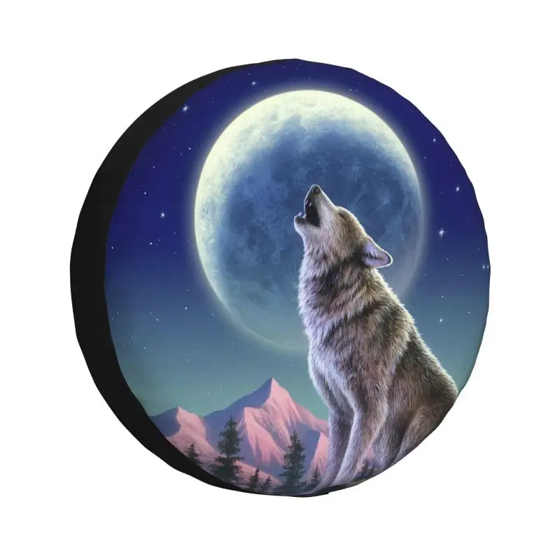 

Чехол Запасной для автомобильного колеса, защитная крышка для колеса 14 "15" 16 "17", Wolf Moon, Prado Pajero Jeep 4WD 4x4 RV