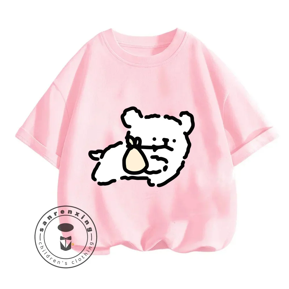 Летний Повседневный Детский Комплект Из Футболки И Шорт С Круглым Вырезом